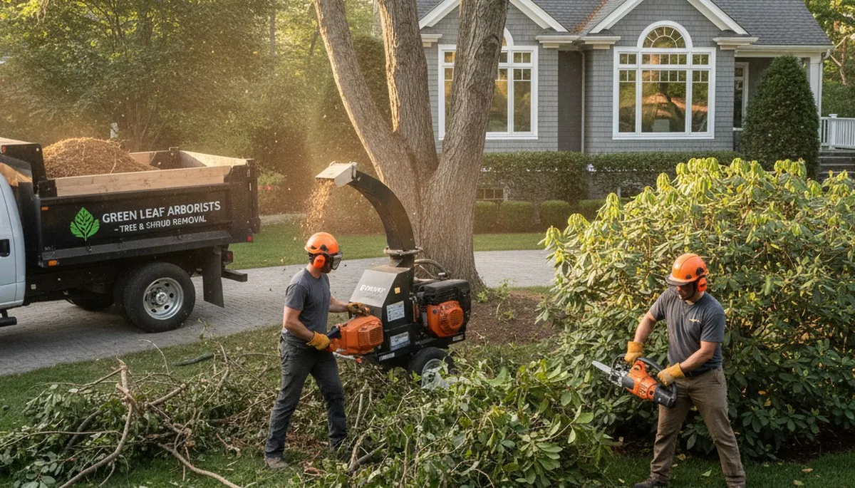 Professional shrub removal service improving yard space in Bellevue, NE