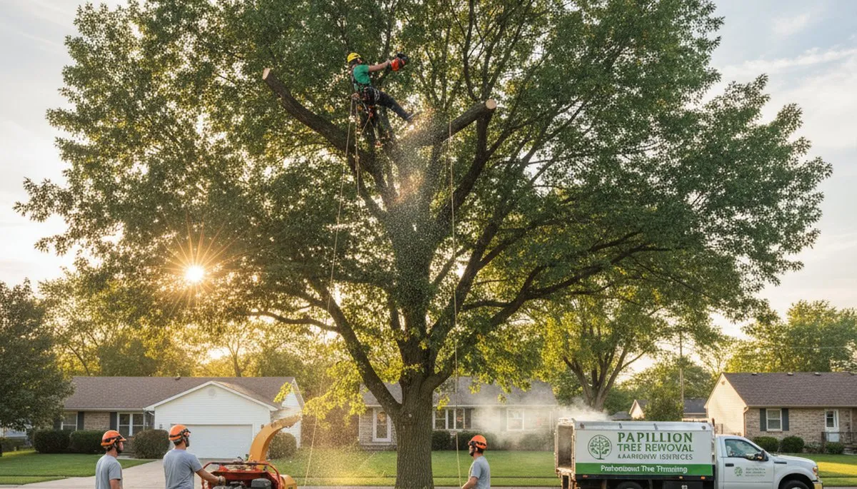 Professional tree removal service in Bellevue, NE by expert arborists using safe equipment